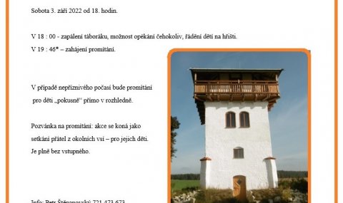 Promítání pohádky 3. 9. 2022