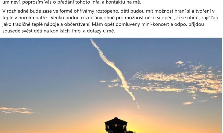 Adventní trhy sobota 5.12.26 od 10. hod.