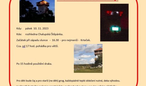 Promítání u rozhledny - pátek  10. 11. 2023
